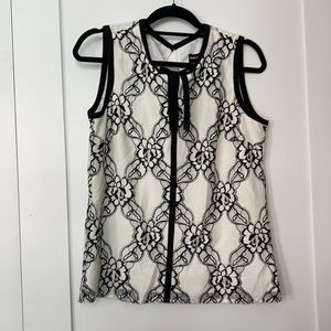 stitch fix Karl Langerfeld Lace detail blouse